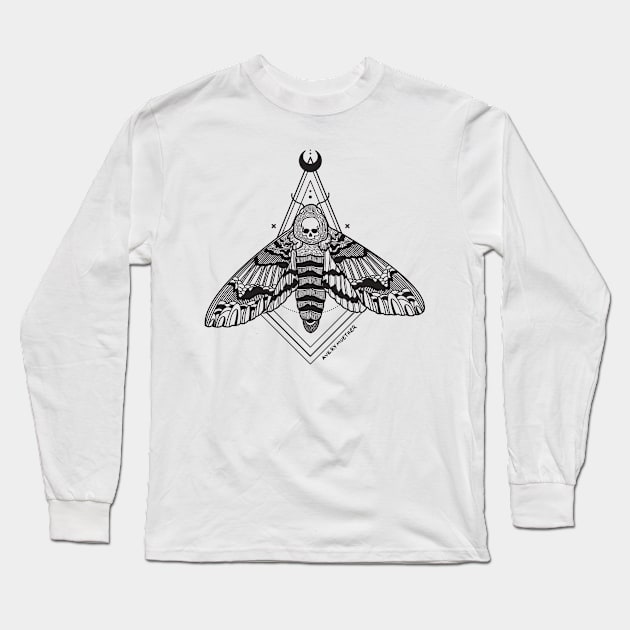 Death Head Long Sleeve T-Shirt by averymuether